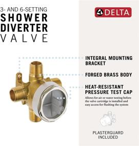 img 2 attached to 🚿 Delta Faucet R11000 3-Setting and 6-Setting Custom Shower Diverter Valve Kit, Rough-In Kit for Delta Shower Trim Kits, with Brass Construction