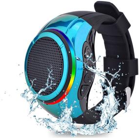 img 4 attached to 🔵 Водонепроницаемый портативный Bluetooth-динамик Frewico X10 IP45 с функцией TWS - синий