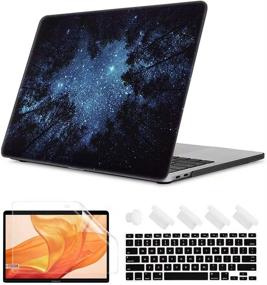 img 4 attached to 🌲 MacBook Pro 13 Inch Case 2016-2019, FANCITY Rubberized Slim Hard Protective Case with Keyboard Cover for MacBook Pro 13 Inch A2159 A1706 A1989 A1708 with/Without Touch Bar, Night Forest