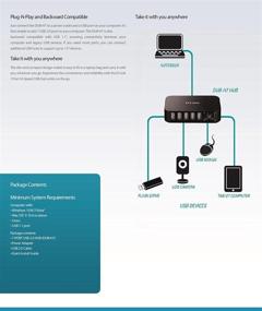 img 1 attached to ⚡️ Fast Charging D-Link USB Hub 7: Compact Design, 2.4A Multi Port USB 2.0 with Portable 5V/3A Power Adapter (DUB-H7)