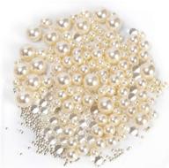 📿 z-synka assorted plastic bead pearls: 200-piece sale with floating no hole pearls + 6-pack water gels for wedding, birthday party, home decoration, ivory logo