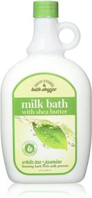 img 1 attached to 🛀 Молочная ванна Village Naturals Bath Shoppe: Белый чай и жасмин, 28 жидких унций, набор из 2 - Роскошное успокаивающее нежение для полного расслабления