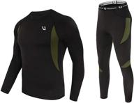 🔥 ultimate warmth and comfort: uniquebella men's thermal underwear sets with fleece sweat, quick drying base layer logo