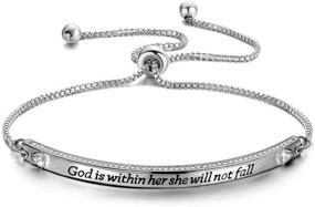 img 4 attached to 🙏 Christian Religious Bracelet Jewelry for Girls