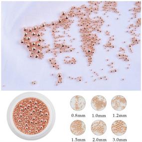 img 2 attached to Metallic Mini Nail Ball Beads - 3D Caviar Studs in Gold, Silver, and Rose Gold - Nail Art DIY Decorations with Multi-size Options