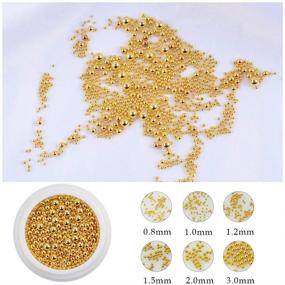 img 3 attached to Metallic Mini Nail Ball Beads - 3D Caviar Studs in Gold, Silver, and Rose Gold - Nail Art DIY Decorations with Multi-size Options