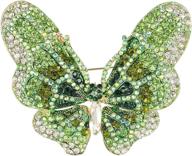 🦋 exquisite austrian crystal butterfly brooch for women by ever faith logo