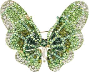 img 4 attached to 🦋 Exquisite Austrian Crystal Butterfly Brooch for Women by EVER FAITH