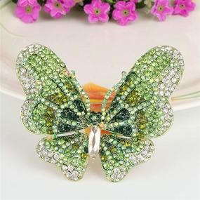 img 2 attached to 🦋 Exquisite Austrian Crystal Butterfly Brooch for Women by EVER FAITH