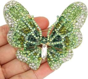 img 3 attached to 🦋 Exquisite Austrian Crystal Butterfly Brooch for Women by EVER FAITH