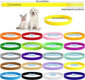 img 3 attached to Premium 60-Piece Puppy ID Tag Collar Set - 20 Vibrant Colors - Soft, Adjustable Whelping Litter Collars for Newborn Pets - Double-Sided Fabric Bands - Ideal for Dogs and Cats