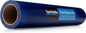 img 4 attached to 🔵 Premium 36 inch x 500 ft Blue Self-Adhesive Floor Protection Film - Made in USA