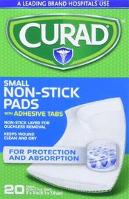 img 3 attached to 🩹 Curad Small Non-Stick Pads 2x3 with Adhesive Tabs - Pack of 20