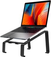 🖥️ zexmte ergonomic laptop stand for desk - detachable aluminum notebook stand for macbook air pro dell xps and all laptops 10-17.3 inch - black logo