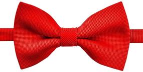 img 1 attached to 👔 Retreez Solid Plain Color Square Textured Woven Pre-tied Boy's Bow Tie - Enhancing Style Effortlessly