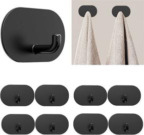 img 4 attached to 🔗 Stainless Steel Adhesive Hooks: Heavy Duty, Rust-Proof Metal Hooks for Kitchen, Bathroom - Pack of 8