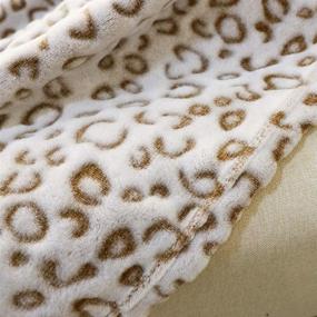 img 1 attached to 🔥 FY FIBER HOUSE Flannel Fleece Throw Microfiber Blanket - 3D Cheetah Print, 50 by 60-Inch, Brown: Cozy and Stylish!