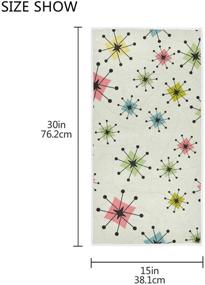 img 2 attached to 🌟 Luxurious Senya Vintage Atomic Stars Hand Towel: Ultra Soft 30"x15" Towels for Your Bathroom