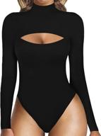 👗 mangopop women's cutout bodysuit jumpsuits: trendy attire for women's clothing logo