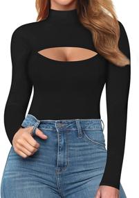 img 3 attached to 👗 MANGOPOP Women's Cutout Bodysuit Jumpsuits: Trendy Attire for Women's Clothing