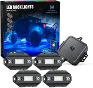 🌈 mictuning c1 4 pods rgbw led rock lights: multi-color underglow neon light kit with bluetooth controller & music mode logo