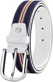 img 4 attached to 🎁 Men's Leather Ribbon Single Birthday Belt Accessories for Friends