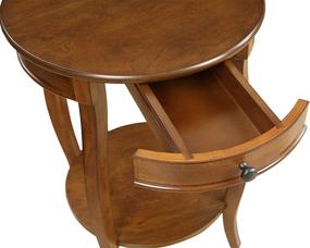 img 1 attached to ACME Alysa End Table - 82814 - Walnut: Stylish and Functional Furniture for Your Home