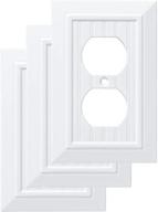 🔌 franklin brass classic beadboard single duplex wall plate/switch plate/cover - pure white (3 pack) логотип