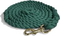 🐴 premium 10-foot heavy duty cotton lead rope with brass snap - intrepid international logo