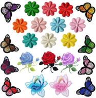 woohome butterfly embroidered applique clothing logo