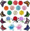 woohome butterfly embroidered applique clothing logo