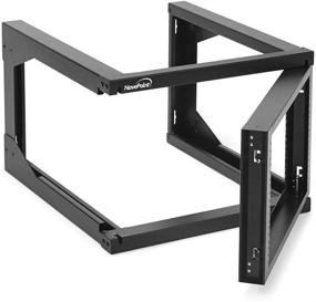 img 3 attached to 🔧 NavePoint 6U Wall Mount Open Frame Network Rack with Swing Out Hinged Gate - 24 Inch Depth | Easy Rear Access to Network Servers & AV Equipment | 180 Degree Gate Opening on Both Sides