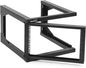 img 2 attached to 🔧 NavePoint 6U Wall Mount Open Frame Network Rack with Swing Out Hinged Gate - 24 Inch Depth | Easy Rear Access to Network Servers & AV Equipment | 180 Degree Gate Opening on Both Sides