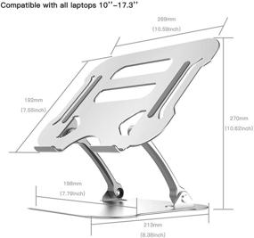 img 3 attached to Adjustable Laptop Ergonomic Computer Detachable