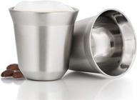 💎 exquisite evaryl stainless steel espresso cups: perfect blend of style and function логотип