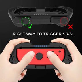 img 2 attached to 🎮 Enhance Gaming Experience with 4 Pack Racing Steering Wheel Grip Handle Kit for Nintendo Switch Joy-Con Controllers (Black)