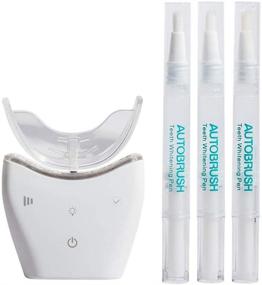 img 4 attached to 🦷 Revolutionize your Smile: AutoBrush Teeth Whitening Kit with Dental Grade Blue Light Acceleration and Red Light Gum Therapy - Complete Professional Home System - 30 Whitening Sessions (White)