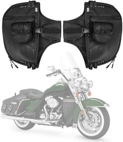 img 4 attached to 🏍️ Synthetic Leather Soft Lower Chaps for Street Glide, Road King, Road Glide, Electra Glide, and Trike Models (1980-2020)