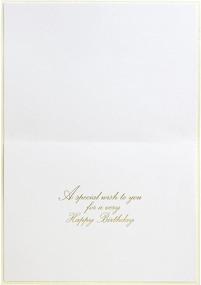 img 1 attached to NIQUEA.D Happy Birthday Card with Quote and Vellum Flowers, Florals (NB-0001)