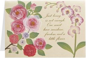 img 3 attached to NIQUEA.D Happy Birthday Card with Quote and Vellum Flowers, Florals (NB-0001)