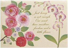 img 2 attached to NIQUEA.D Happy Birthday Card with Quote and Vellum Flowers, Florals (NB-0001)