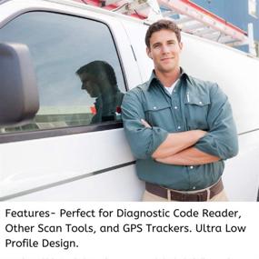 img 1 attached to 🚗 MasTrack OBD 2 Flat Ribbon Extension Cable: Reliable Scan Tool, Diagnostic Reader, & GPS Tracker Extender