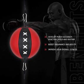 img 2 attached to Double End Punching Bag – Premium Genuine Leather Boxing Bag for Home Gym, Dual End Ball for Boxing MMA Speed Training, Stress Relief Exercise Equipment