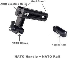 img 1 attached to 📸 Enhance Stability & Flexibility: MAGICRIG DSLR Camera Handle Universal Hand Grip NATO Handle Kit with 48mm NATO Rail and Cold Shoe for Camera Cage Rig