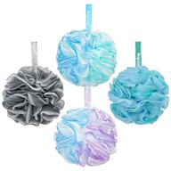 🛀 4 pack of aquior shower loofahs bath sponge: cleanse and exfoliate with ease! logo