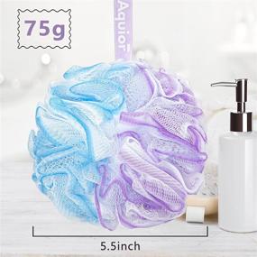img 3 attached to 🛀 4 Pack of Aquior Shower Loofahs Bath Sponge: Cleanse and Exfoliate with Ease!