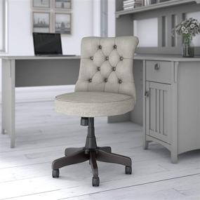 img 3 attached to 🪑 Salinas Light Gray Fabric Mid Back Tufted Office Chair by Bush Furniture