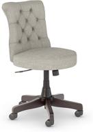 🪑 salinas light gray fabric mid back tufted office chair by bush furniture logo