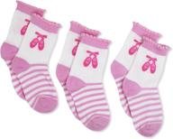 adorable pack of 3 jefferies socks little girls' ballerina socks: perfect for little dancers! logo