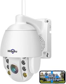 img 4 attached to 📷 Enhanced 3MP HD Wireless Security Camera: Pan Tilt Zoom, Two Way Audio, Motion Detection, Floodlight Night Vision | SD/Cloud Record | Hiseeu Compatible
